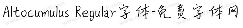 Altocumulus Regular字体字体转换